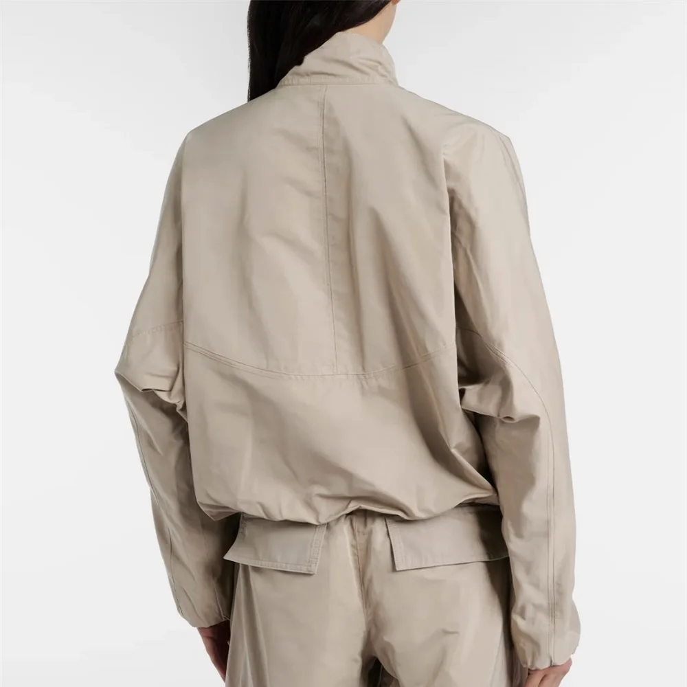 Women’s Winter 2026 Cotton-Blend Jacket – Loose, Casual, Paneled, Zip-Up Outerwear – Y2K-Inspired, Versatile, Fashionable Coat