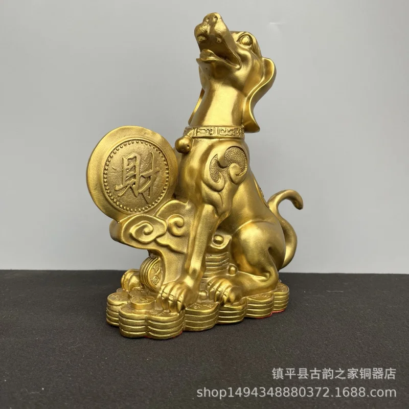 

Figurine Pure Copper Zodiac Dog Decoration Home Gift Office Craft Ornament