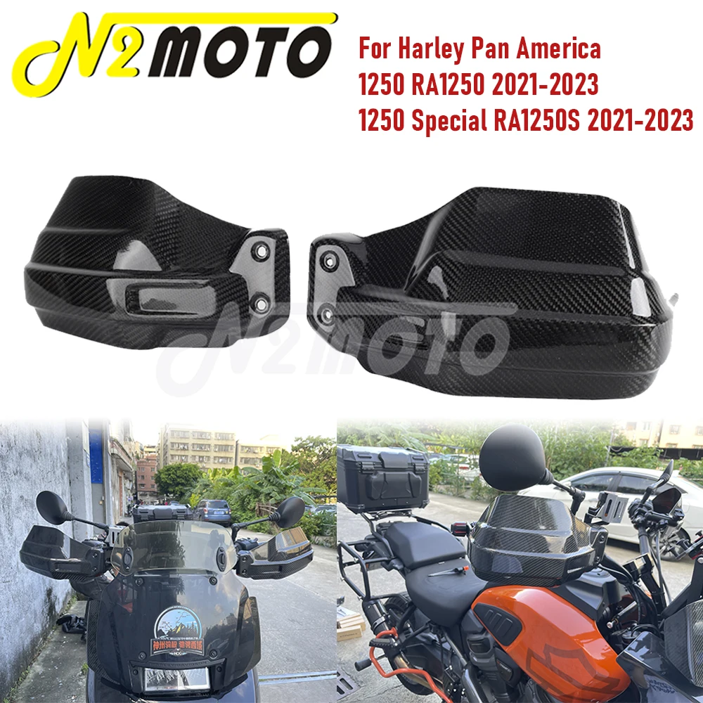 

Carbon Fiber Hand Guards For Harley Pan America 1250 Special RA1250S RA1250 2021+ Motorcycle Handle Wind Handguard Shield Cover