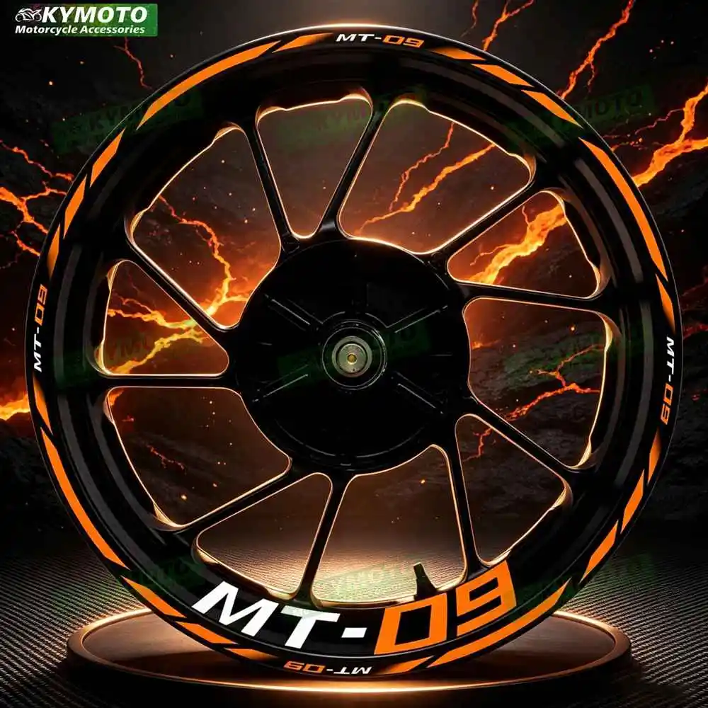 For MT-09 MT09 motorcycle accessories 17-inch front and rear wheel decals fairings and reflective sticker Waterproof PVC