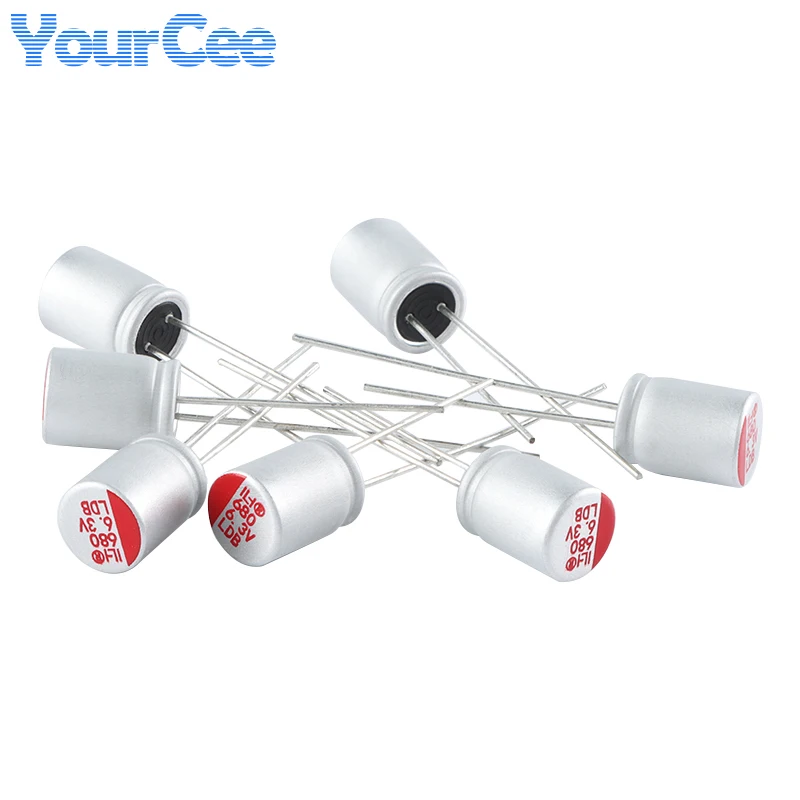 20pcs/5pcs DIP Solid Electrolytic Capacitor Super Low ESR 6.3V 10V 16V 25V 35V 50V 63V 470uF 330uF 220uF 100uF 47uF Capacitance
