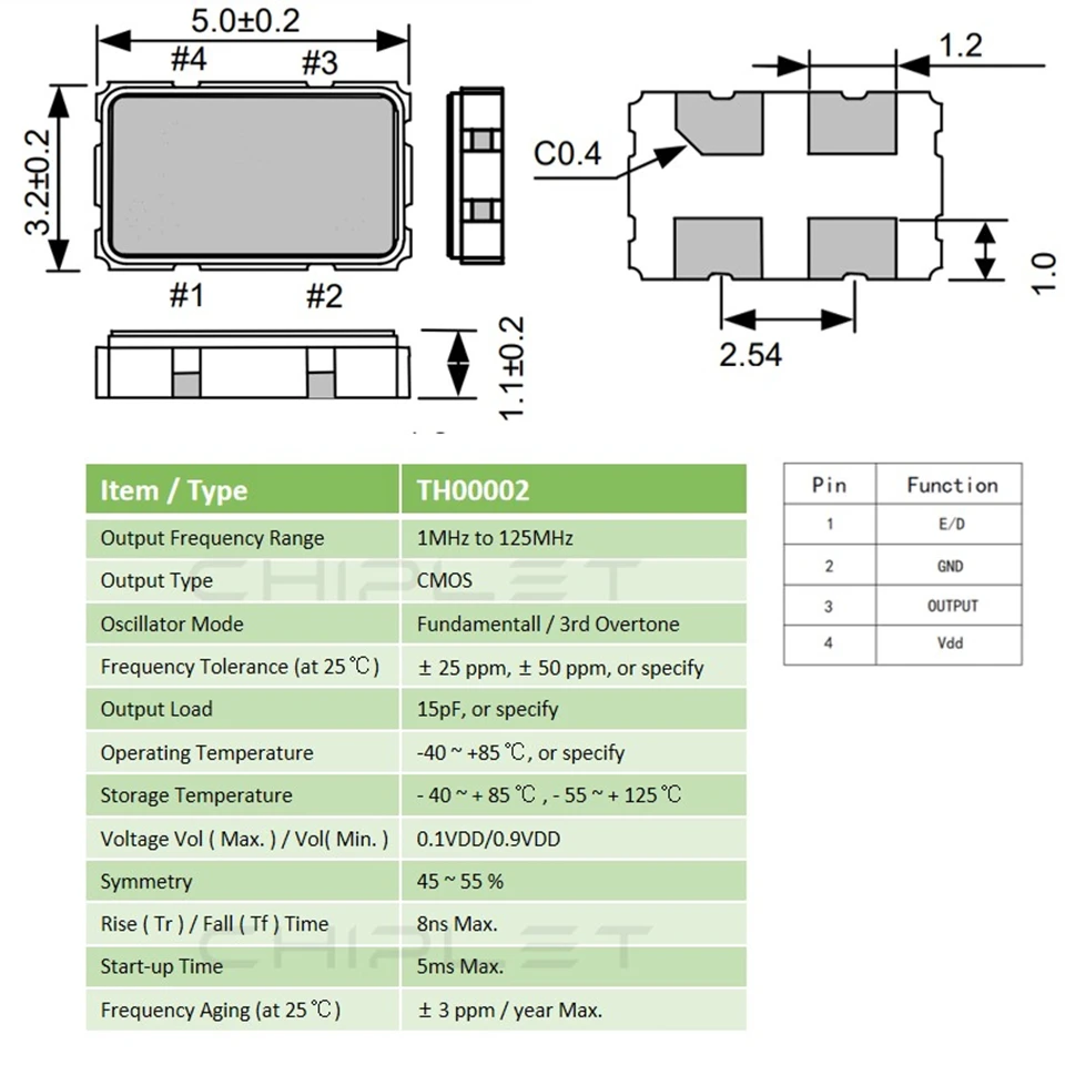 5pcs SMD 5032 Active Crystal Oscillator 16MHZ 1.8V 3.3V 5V OSC 4Pin 3250 5*3.2 3.2X5.0MM 16M 4P