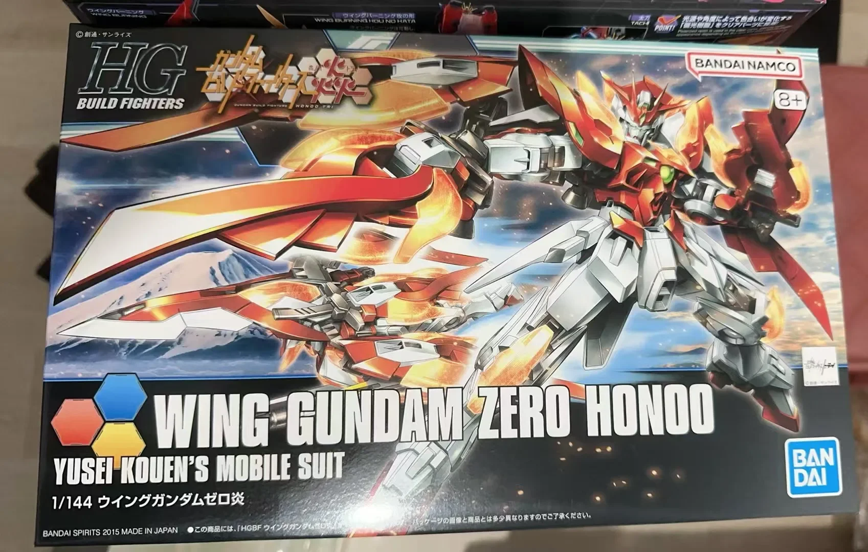 Original Bandai Gundam Anime Model WING GUNDAM ZERO HONOO HGBF 1/144 Action Figure Toys Collectible Model Gifts For Children