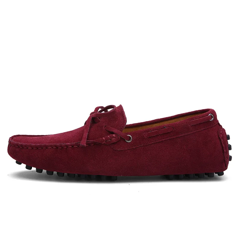 Size35-50 Men Women Leisure Shoes Genuine Leather Loafer Brand Designer Drive Flats Skidproof