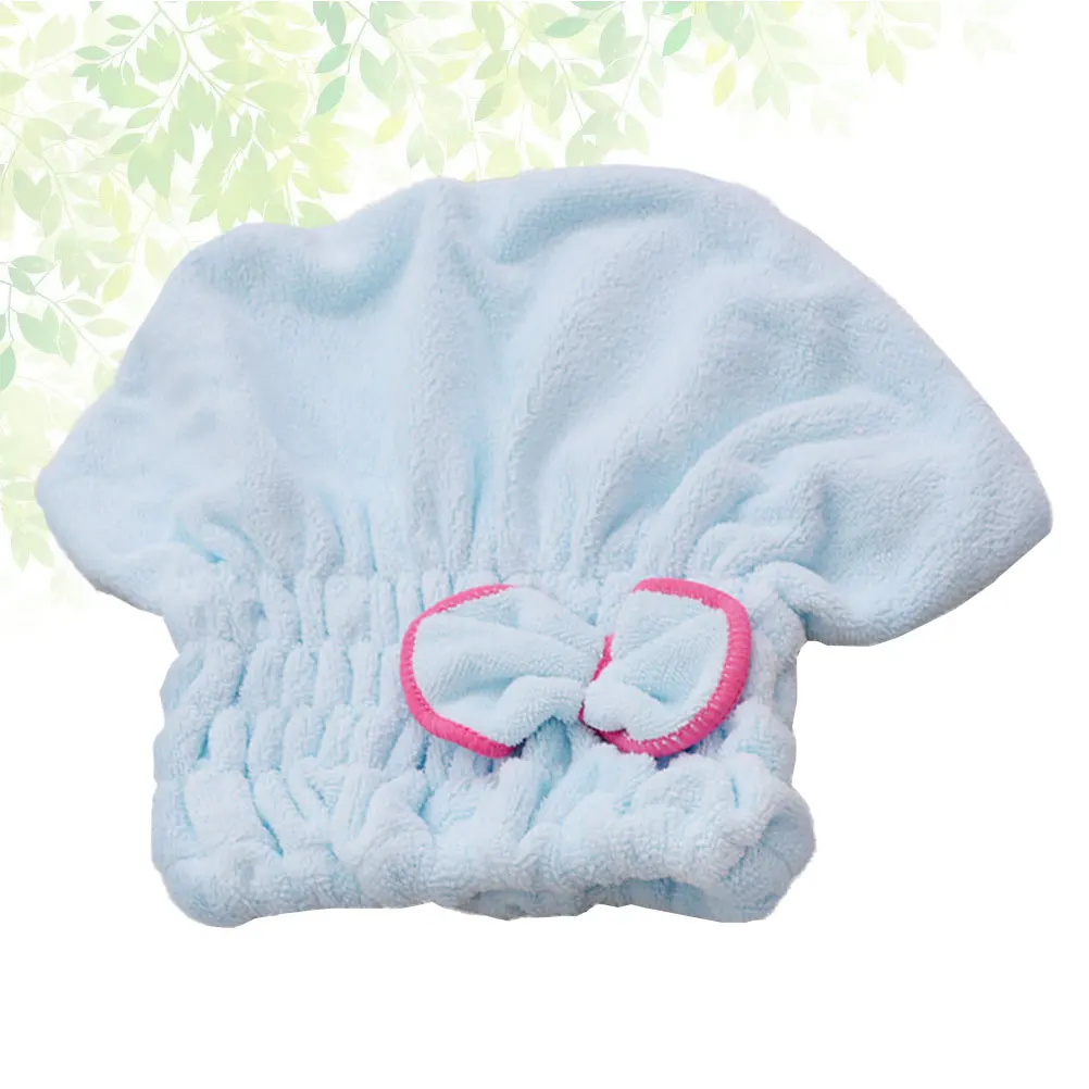 

Hair Drying Cap Microfiber Fast Dry Absorbent Water Elastic Shower Soft Bright Coral Fleece Comfort Daily Use Gym Bathing