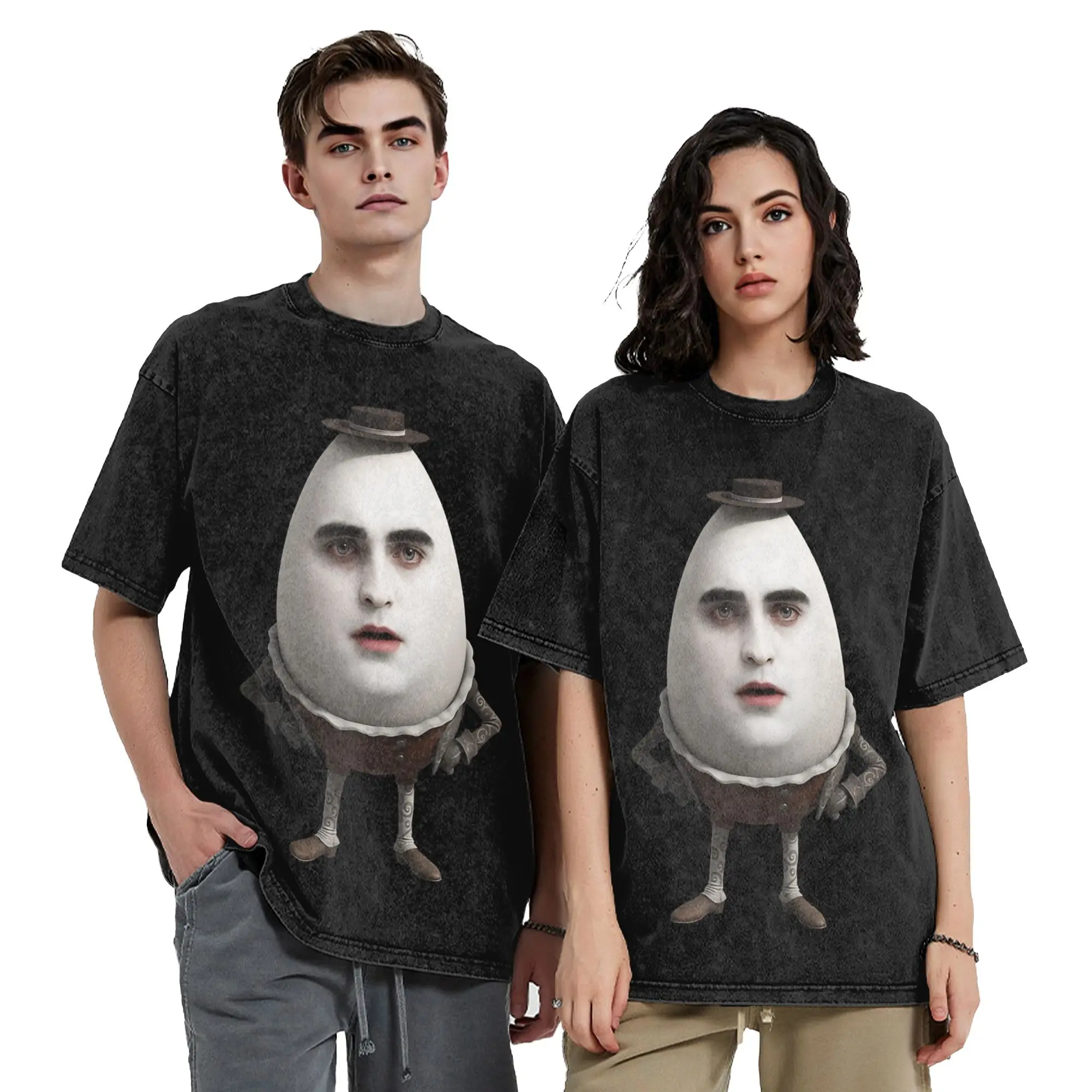 Funny Eggward Twilight Edward Cullen Meme T Shirt Hip Hop Washed Oversize T-Shirt for Men Women Tops Streetwear Summer Tops Tees