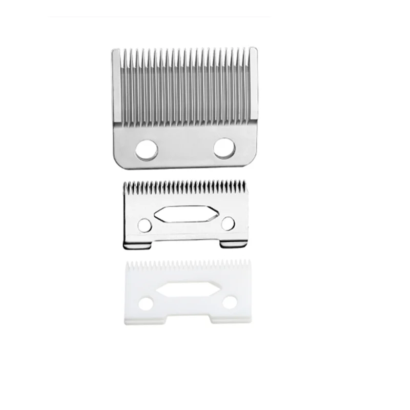 Groove Tooth Unique Design Pro 2 fori Set di lame di ricambio per tagliacapelli Wahl Fit Magic Clip(A)