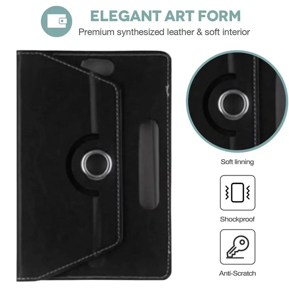 New 1 Pc 7 Inch Universal Tablet Leather Flip Stand Cover For High Quality And High-end Leather Stand C9m3