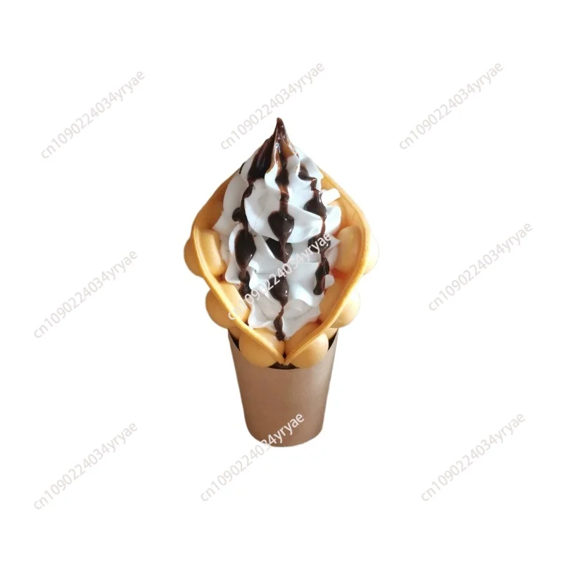 Plastic Fake Egg Puffs Mold Simulation Chocolate Bubble Waffle Ice Cream Model Decoration Window Display Crafts Photograph Props