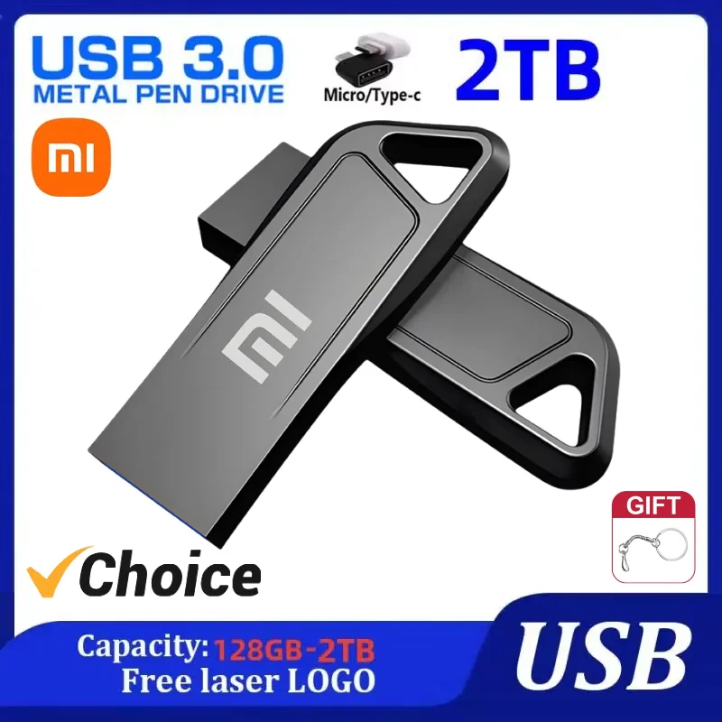 Xiaomi-unidad Flash USB de 2TB, Pendrive de transferencia de alta velocidad, Mini unidad Flash, resistente al agua, 1TB tipo C