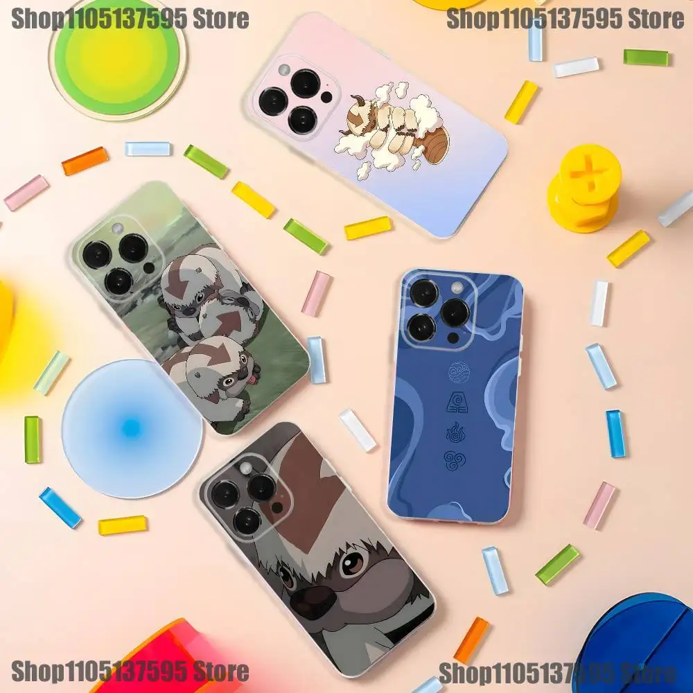 

A-Avatar Appa Yip Yip Phone Case For iPhone 17,16,15,14,13,12,11 Pro,Max,Plus,X,XS,XR,SE4,E Mini Transparent Soft Cover