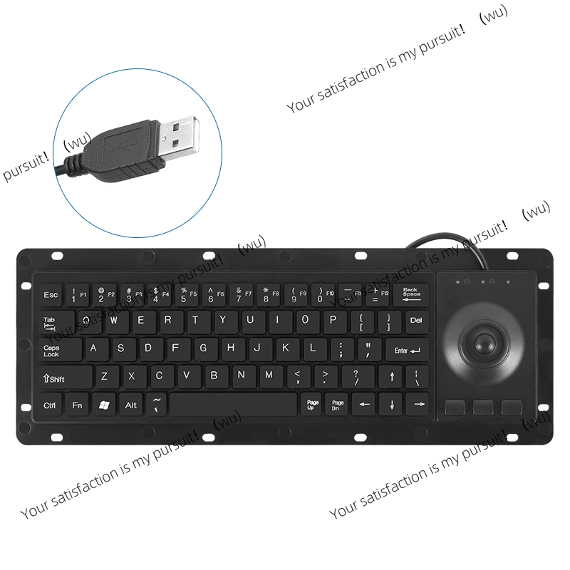 Applicable, inlaid k-68 keyboard and mouse integrated wired keyboard touchpad/trackball, anti-static and anti-interference