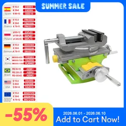 Allsome 2 in 1 Drilling machine vise Drill press vice Swivel Base Table Aluminium Alloy Compound Worktable