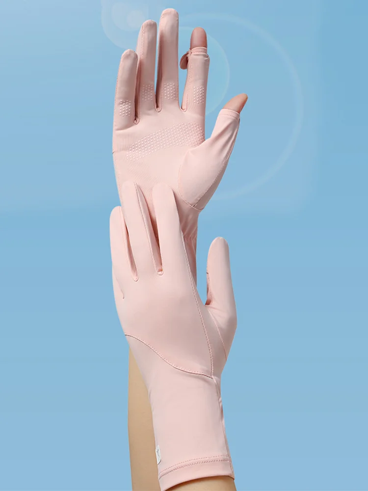 AliExpress NONE Summer Sun Protection Gloves Anti UV Ice Silk Lengthened Wrist Cycling Gloves Non Slip Touch Screen Running Outdoor Gloves