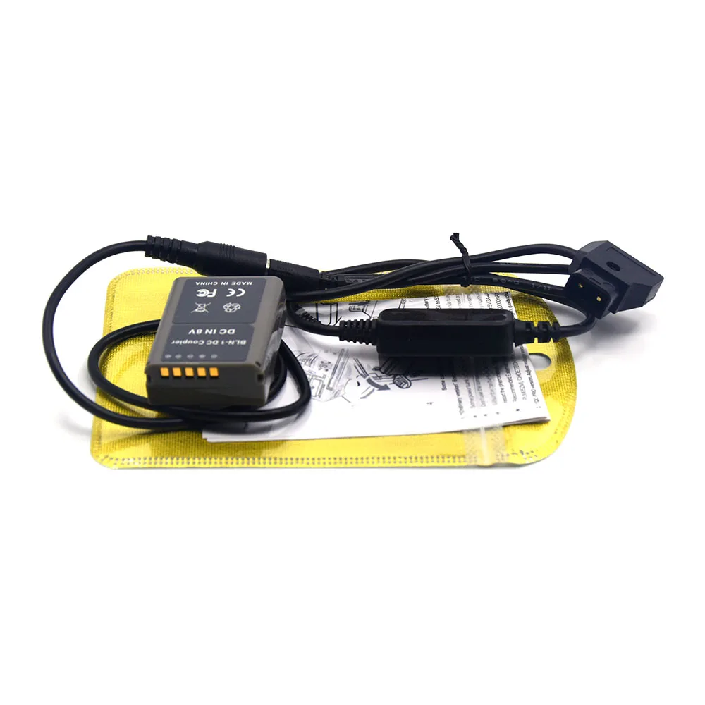 D-Tập Cáp Sạc 8V + PS-BLN1 BLN-1 BLN1 Giả Pin DC Khớp Nối Cho Olympus Máy Ảnh Kỹ Thuật Số OM-D e-M5 II 2 E-M1 Bút E-P5