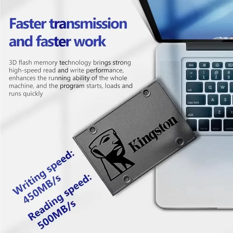 SSD Interno Kingston A400 960GB 480GB 240GB 120GB 2.5 Polegadas SATA III para Laptop e Desktop