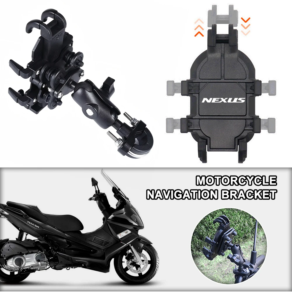 Soporte para Teléfono de Motocicleta Antivibración 360 °   Soporte giratorio para manillar para Nexus 500 Runner 50 125 200 Gilera GP800 Fuoco Nexus 500