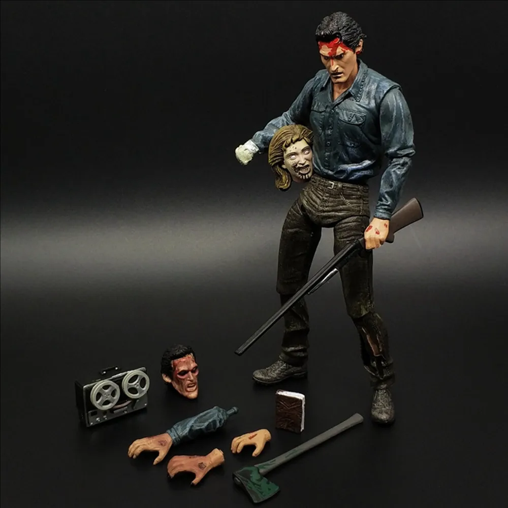 Neca Ghost Evil Dead Dead 2 Dead By Dageraad Figuur Jeugd Gewonde Ash Action Figures Classic Terreurfilm Cadeau 18Cm Hallen Geschenken