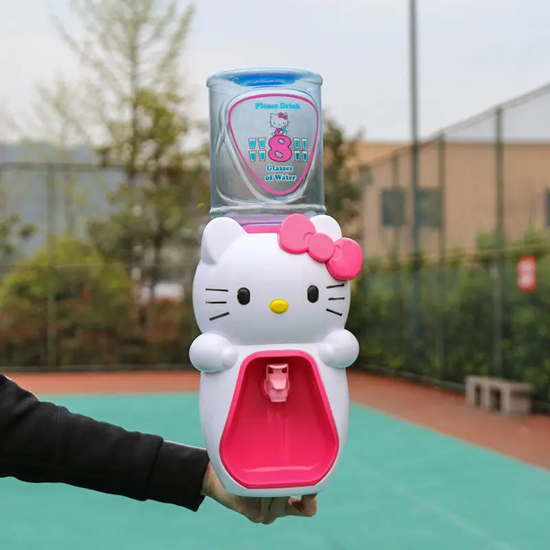 Children's Cartoon Mini Hello Kitty My Melody Water Dispenser Sanrioed Kawaii Office Small Desktop Portable Water Storage Bucket