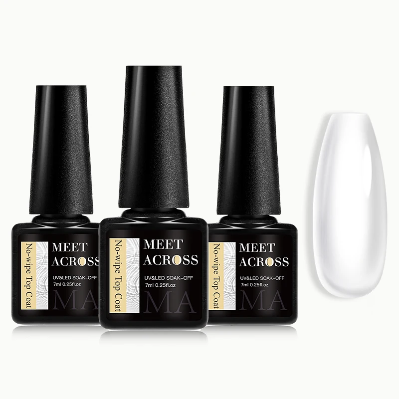 Ensemble de Gel de Base et couche de finition fonctionnelle pour Nail Art, brillance longue durée, UV LED Soak-Off, soins des ongles pour femmes, 2 pièces/3 pièces/4 pièces 7ml