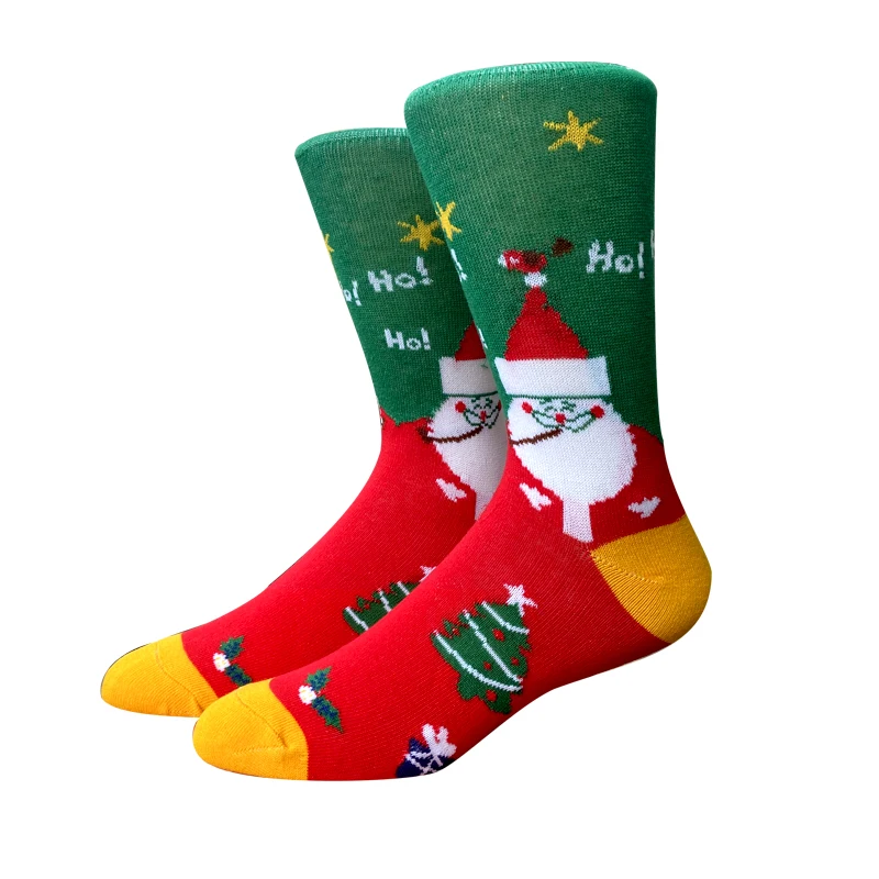 2022 New Winter Women Men Christmas Socks Tree Snow Elk Cotton Socks Christmas Gift Happy New Year Santa Claus Socks Size 37-44