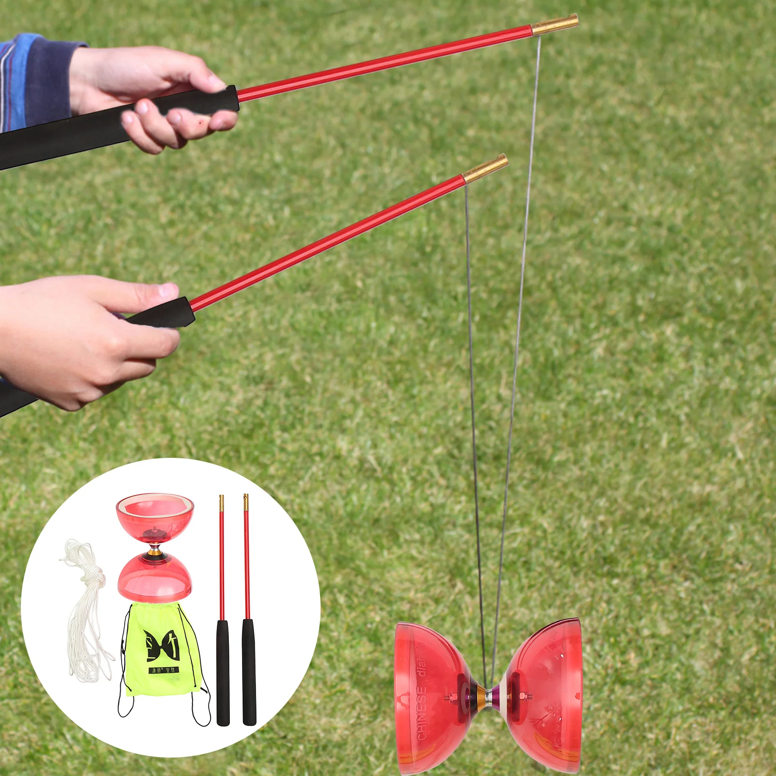 

Детские игрушки с хрустальным подшипником Diabolo, подарок для жонглирования 1450X1200X1200CM для начинающих, красный йо-йо для китайского классического студента