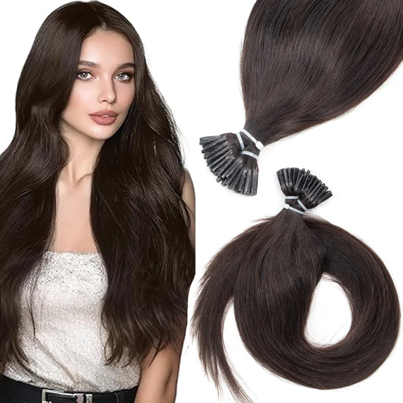 

Натуральные волосы для наращивания I-Tip, 12-22 дюйма, 50 прядей, 30 г, холодная фиксация, невидимые, Remy-волосы