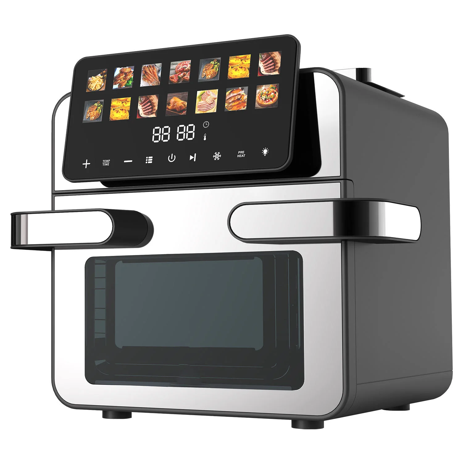 Smart 11L Color Display 14 Menus Air Fryer Oven Adjust Time Temperature Stainless Steel Double Heat Digital Air Fryer Oven