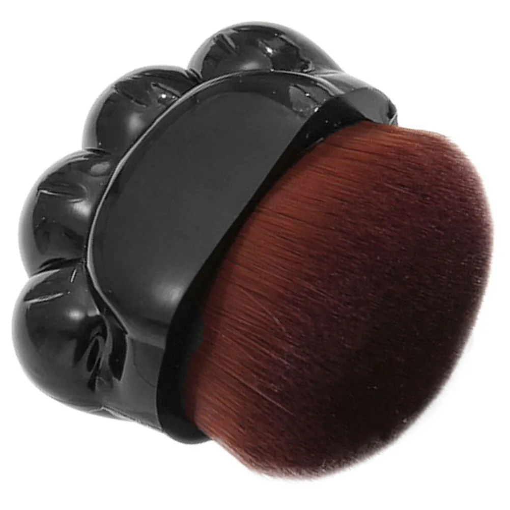 Pędzel do makijażu w kształcie kociej łapki, płaski, do podkładu, różu, do płynnych i pudrowych kosmetyków, miękkie syntetyczne włosie, podróżny, do twarzy.