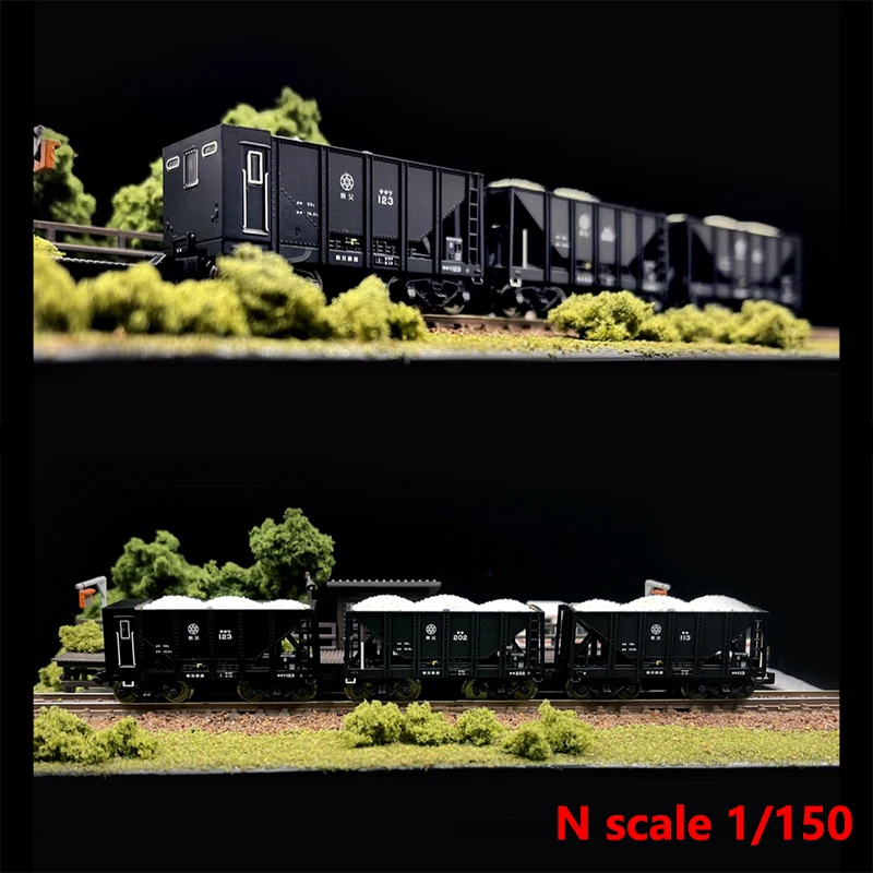 10 Section Train Model 1/150 N Scale Rail Car A2077 Chichibu Railway Ore Car Boy Gift Collection Model Toy