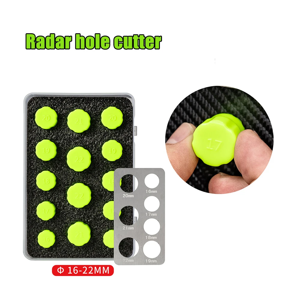 Radar Sensor Hole Punch Kit for PPF & Vinyl - 15pcs Circle Cutter Set for Flawless Clear Bra Install,Precision Cutting Tool 7M-6