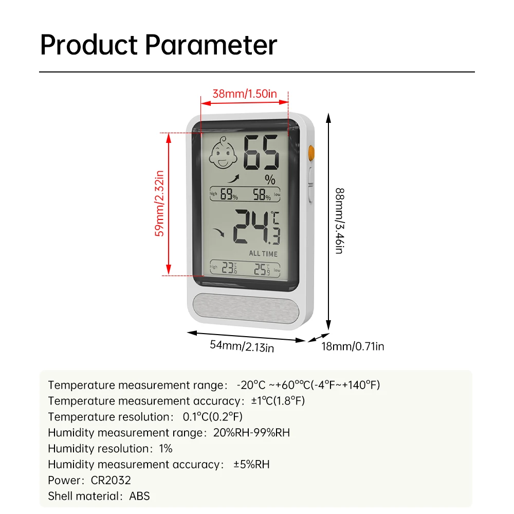 Wireless Digital Indoor Outdoor Thermometer Hygrometer Weather Station Home Baby Room Supply