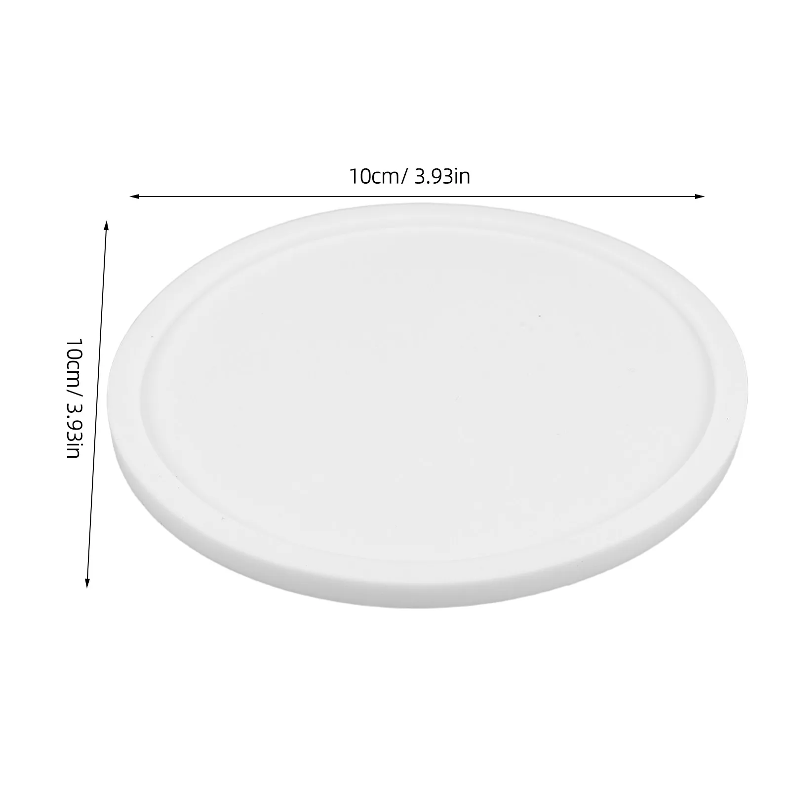 4Pcs White Silicone Drink Coasters Round Thickened Nonslip Cup Pads for Coffee Tea Beverages Heat Protection Table Coasters