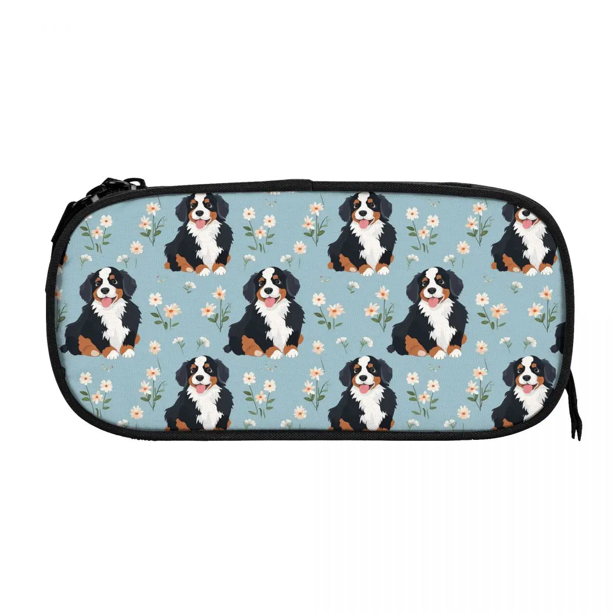 Cartoon Cute Bernese Mountain Dog Pattern Pencil Cases for Students School Pen Box Pencil Bag Large Storage Pencil Pouch - view 6