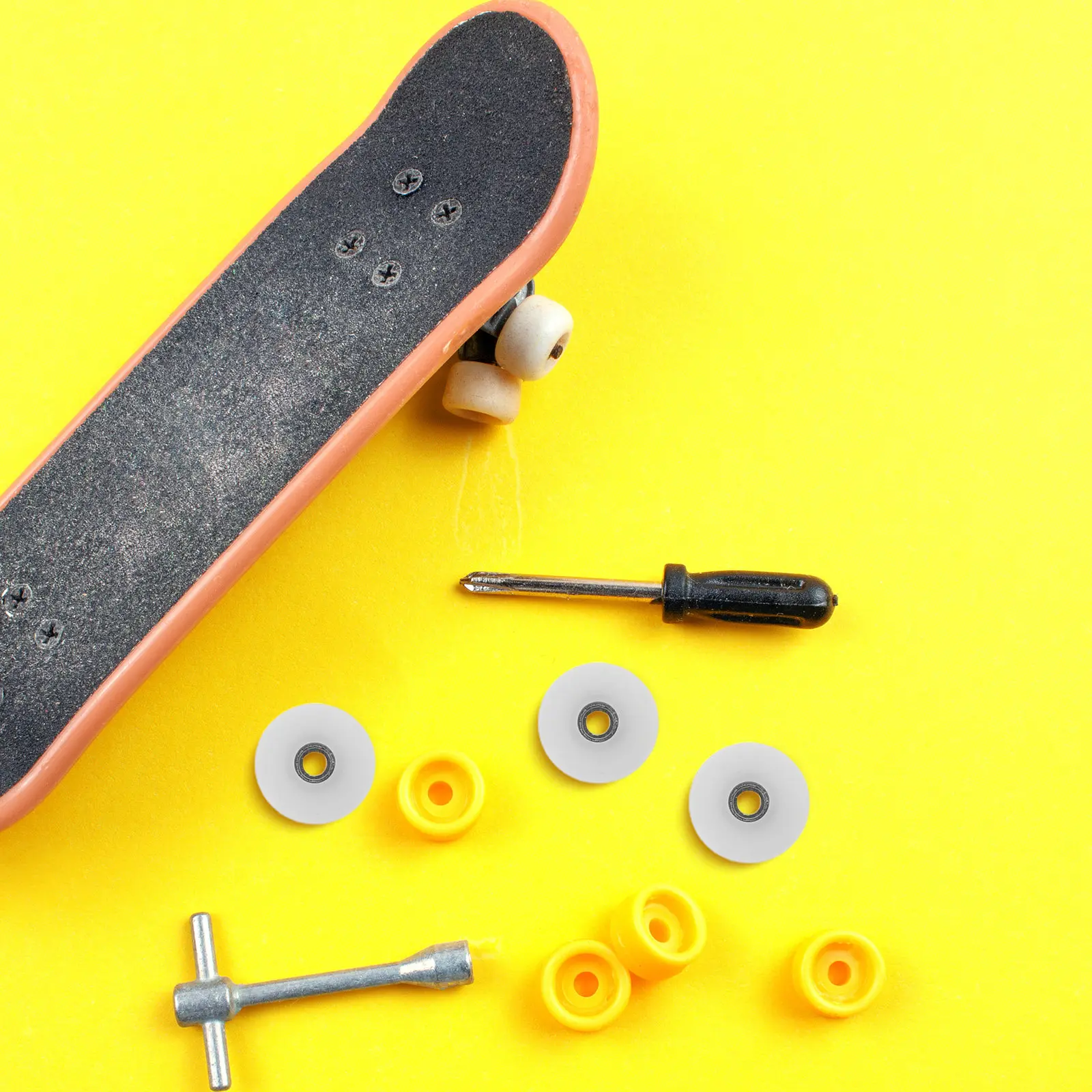 4Pcs Fingerboard Wheels with Precision Bearings Pom Material for DIY Repair High-Speed Stability Indoor Outdoor Finger