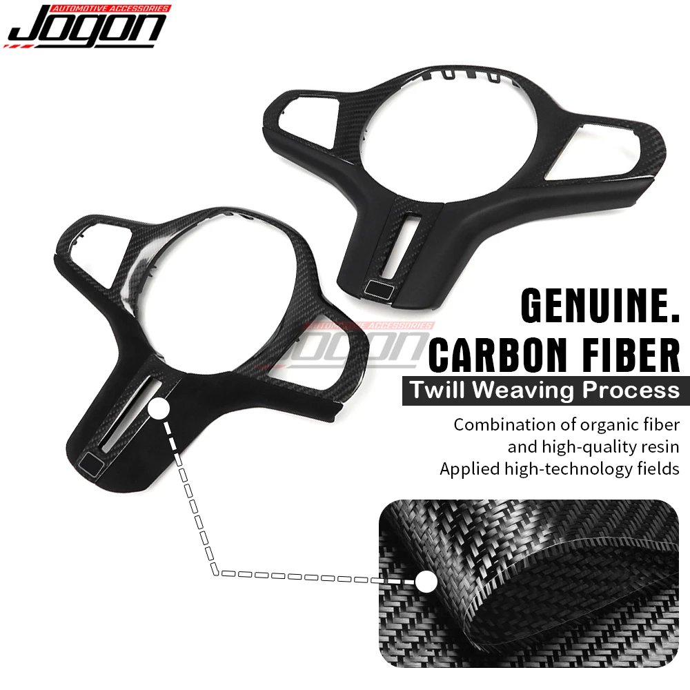 Carbon Fiber Replace Steering Wheel Cover Decoration Trim For BMW 2 3 4 5 6 8 Series G20 G30 G42 M4 G82 M3 G80 X3 X4 X5 X6 Z4