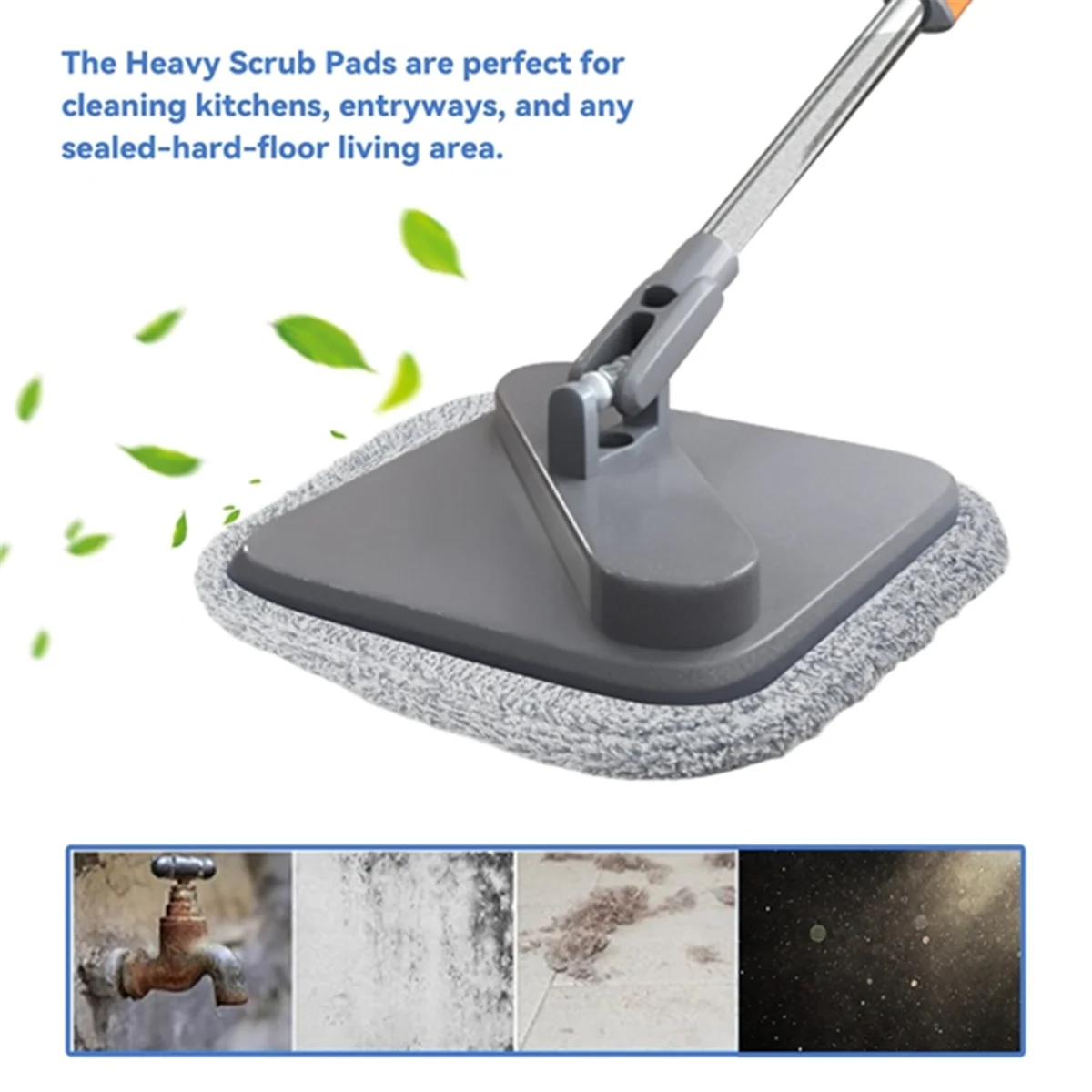 XFDE 10 Pezzi Panno Lavabile per Mop Joybos Spremere Mop Separazione Automatica Rotante Pulizia Pavimenti Mop Pad Panno