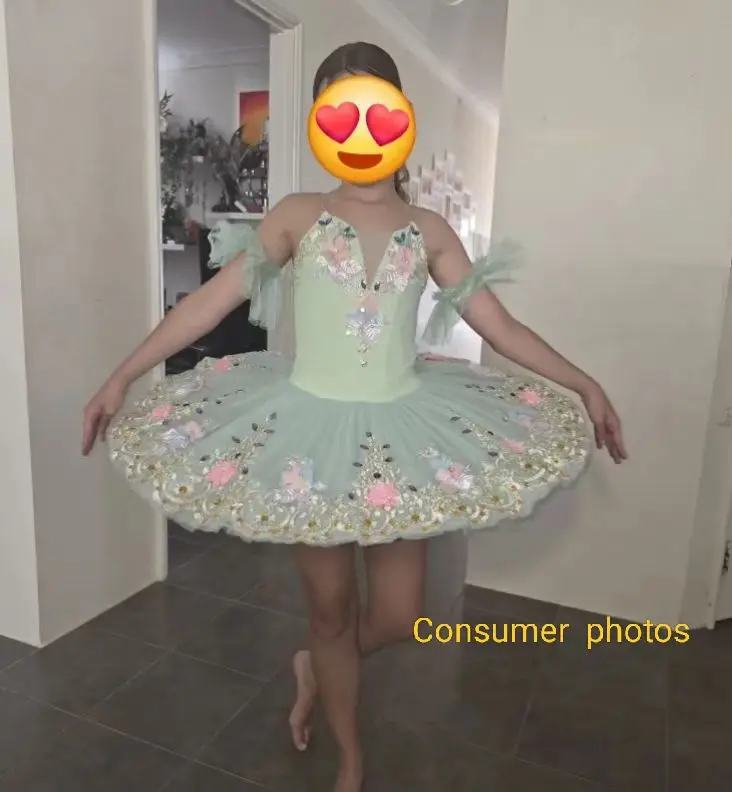 Ragazza Nuova gonna da balletto classica Pancake Tutu costumi su misura Stile elastico e semplice