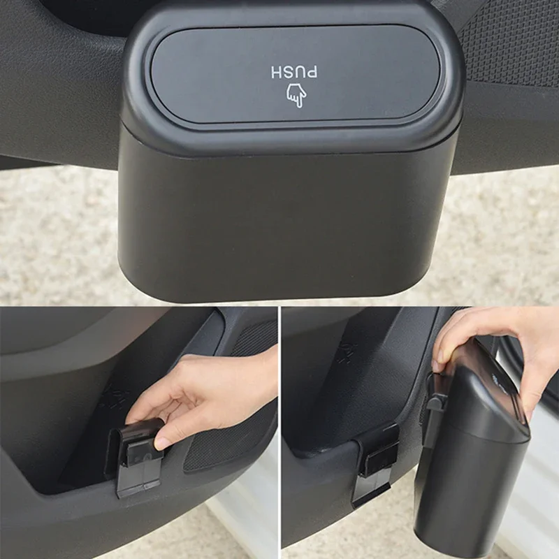 

Car Clamshell Trash Can Multi-function Car Seat Hanging Storage Box Vehicle Garbage Dust Case Auto Tidy Parts