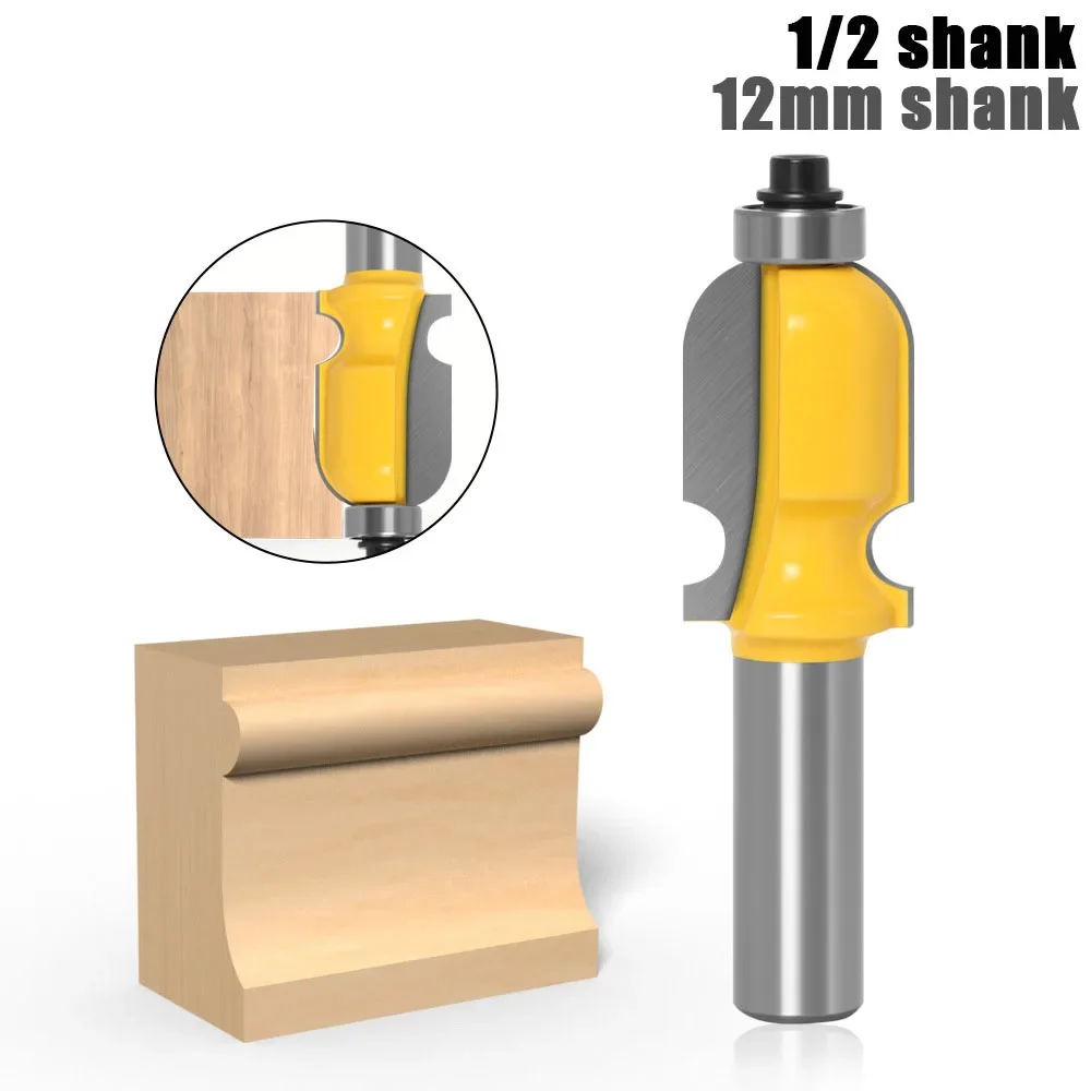 1PC 1/2" 12.7MM 12MM Shank Milling Cutter Wood Carving Architectural Molding Router Bit - 1/2" Shank Line Knife Tenon Cutter