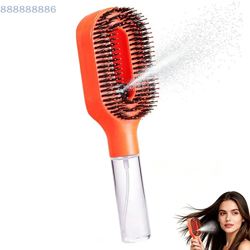 [B]Detangling Spray Hair Brush With Soft Anti Static Bristles And Refillable Tank