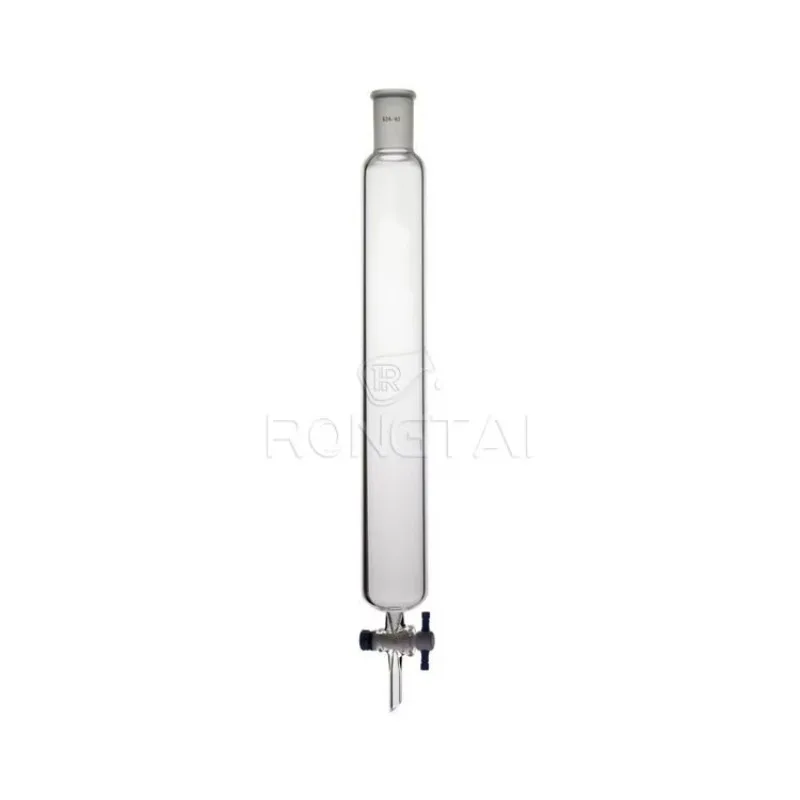 Sistema de columna de cromatografía de laboratorio RONGTAI, distribuidor chino RT062-2, columna de cromatografía automática con llave de paso de PTFE