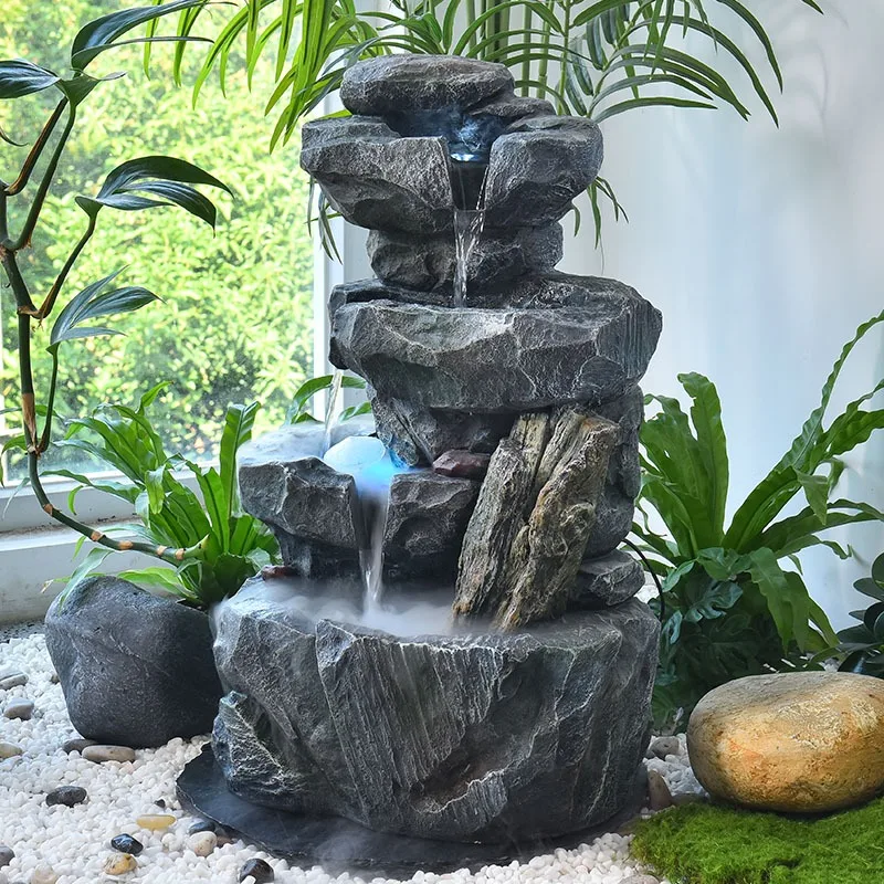 Outdoor Fountains  Circulating Rockery and Flowing Water Landscapes for Garden Courtyard Decoration  and Landscape Ornaments