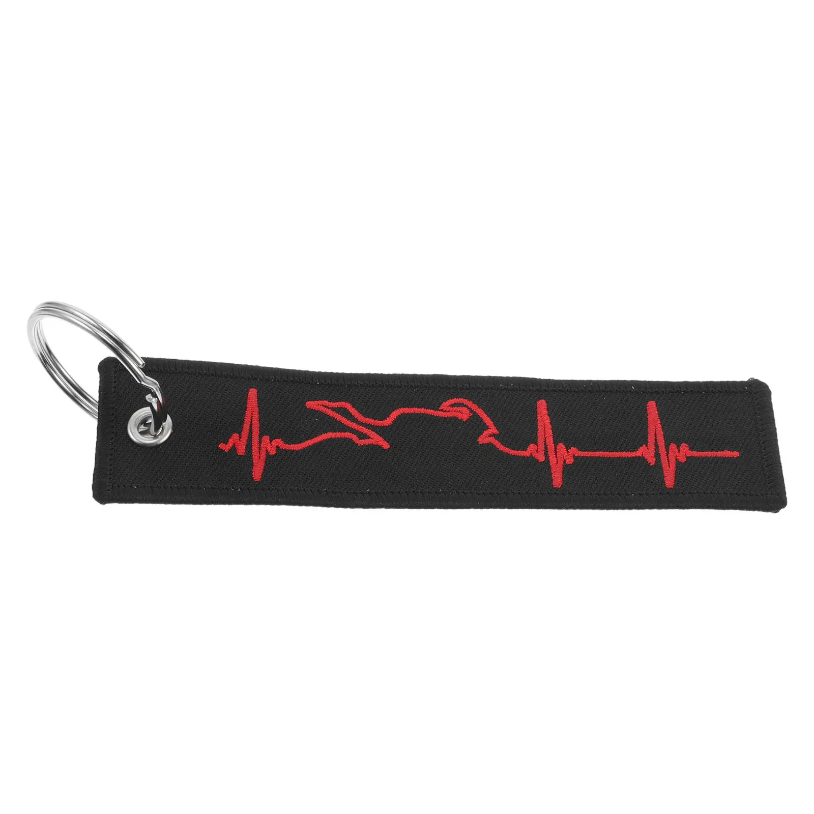 Embroidered Ecg Racing Keychain Fabric Keychain for Motorcycle Keys Car Keychains Men Creative Cool Keyring