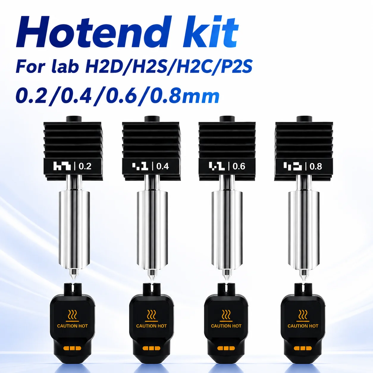 Hotend für P2S Montage-Kit 0,2 0,4 0,6 0,8MM Integrierte Düse Druckkopf für 3D-Drucker Bamboo Lab P2S Bambulab Teile