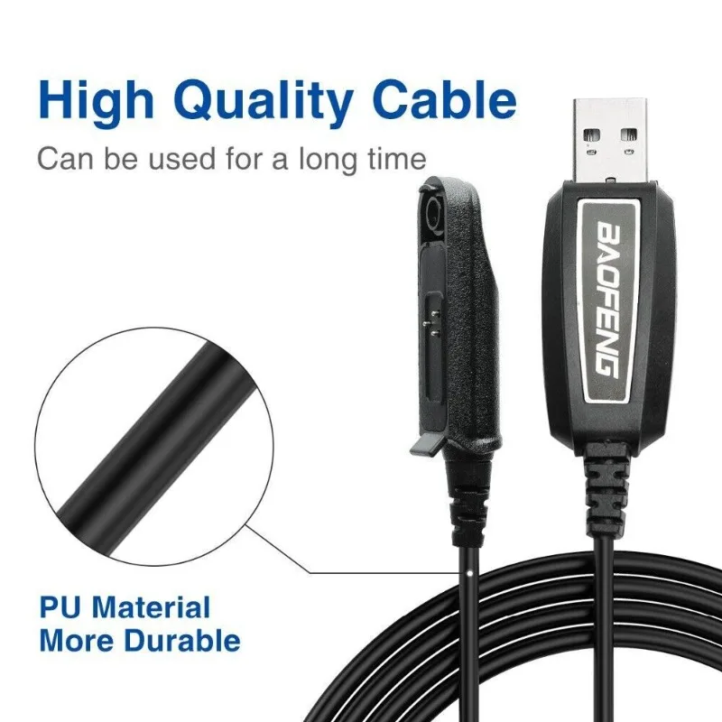 Baofeng Walkie Talkie USB Programming Cable Cord Cd for UV-9R Pro BF-9700 UV-9R Plus BF-A58 UV-5S GT-3WP R760 UV-82WP view 3