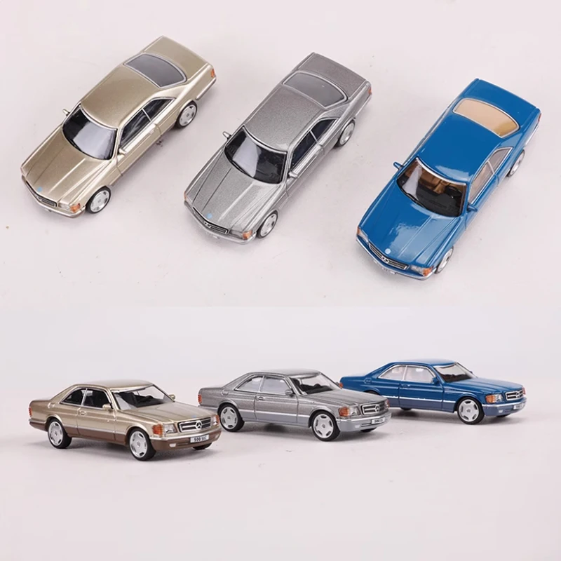 Diecast DCT 1:64 Scale 500 SEC Alloy Car Model Classics Adult Souvenir Gift Static Display