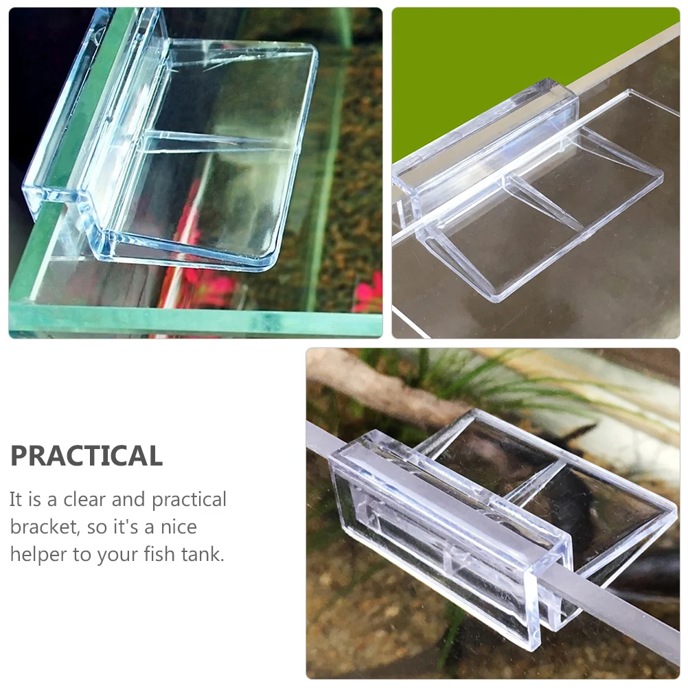 10Pcs Acrylic Support Brackets High Transparency Aquarium Cover Frame for Fish Tank Glass Lid Secure Holder Universal Fit Shelf