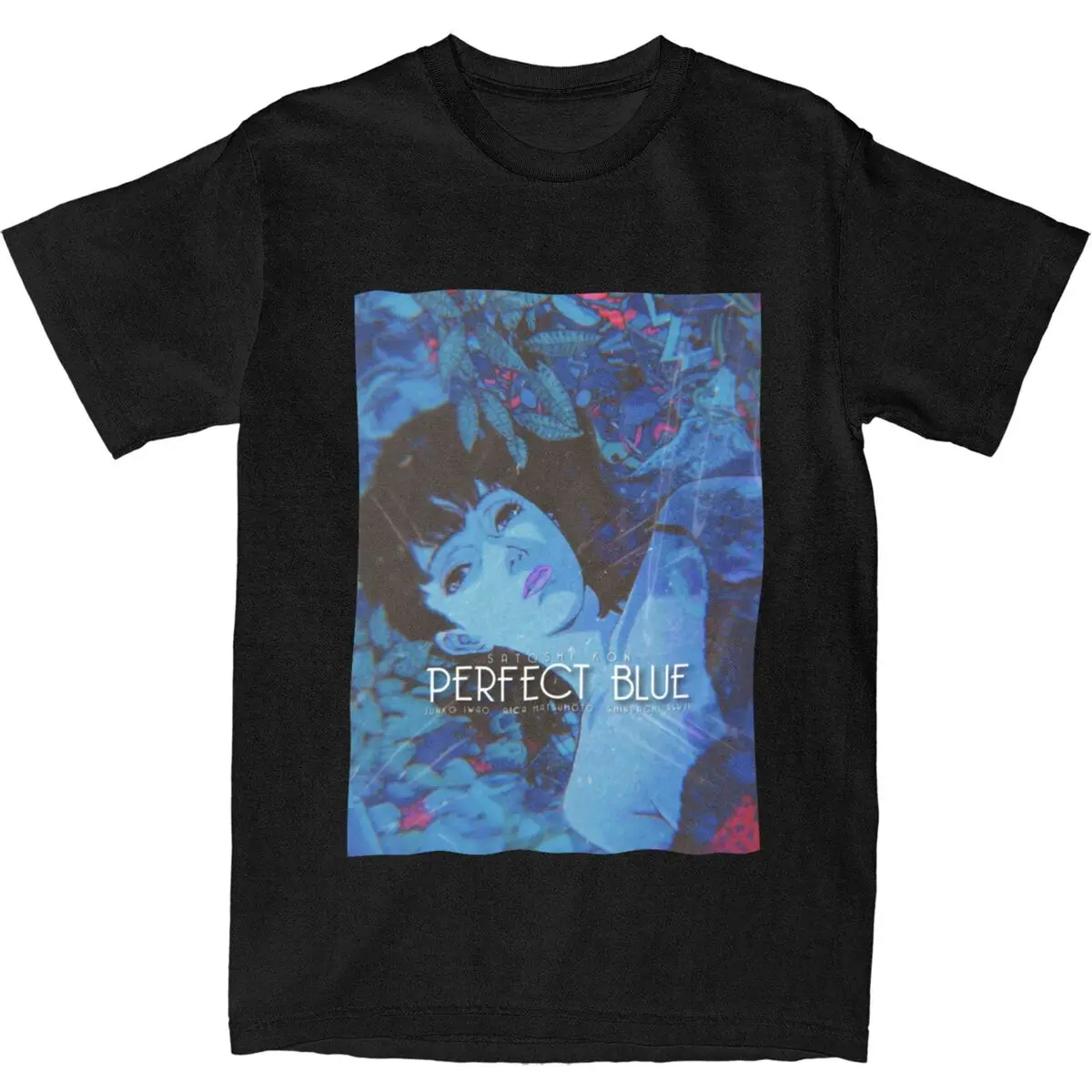 

Men Perfect Blue Satoshi Kon Anime T-Shirts Japanese Movie Cotton Tops Beach Short Sleeves T-Shirt Round Neck Tshirt Big Size