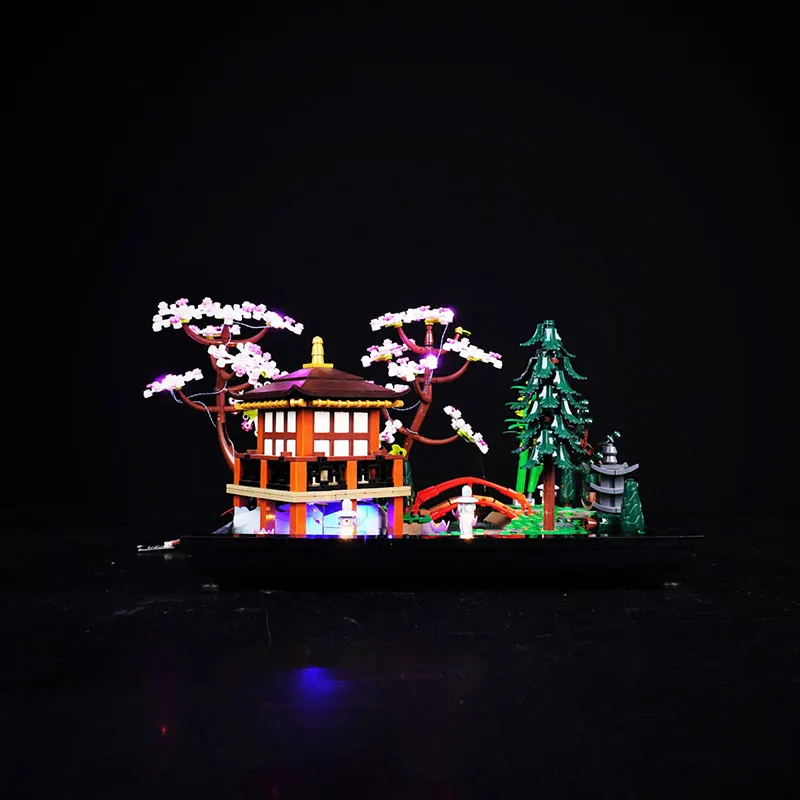 레고 10315 Tranquil Garden 장식 램프 아이디어 용 LED 라이트 키트 DIY 선물 (빌딩 블록 벽돌 키트 세트 모델을 포함하지 않음)